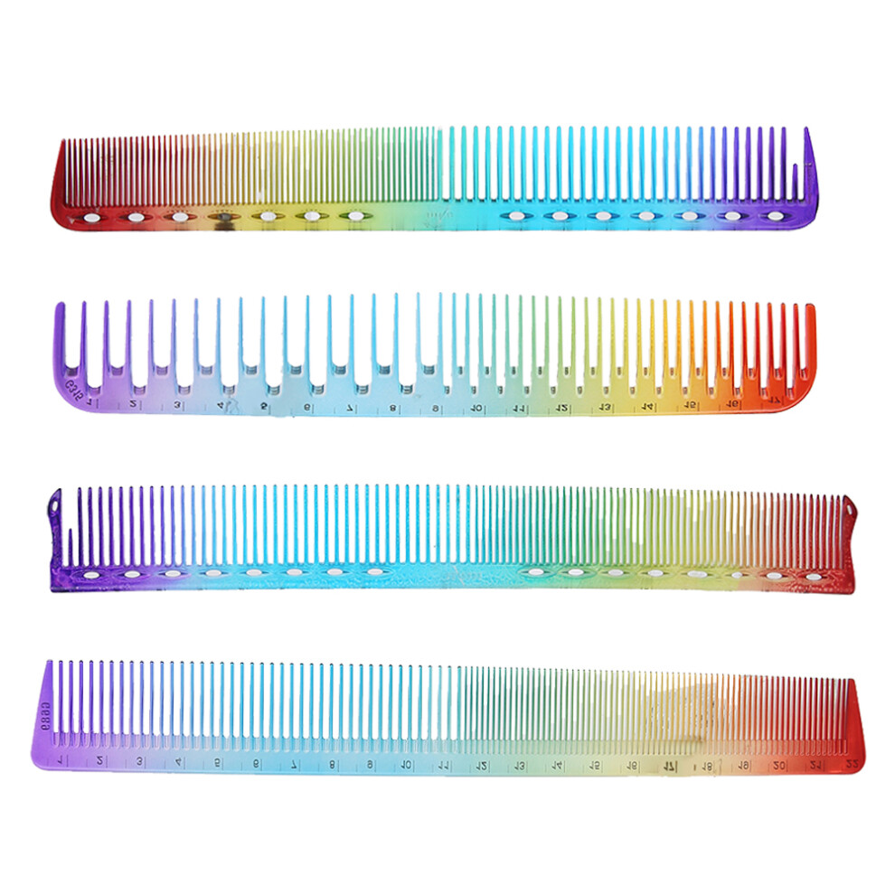 Unisex Hair Styling Comb Set Professional Fine Wide Tooth Hairdressing Tint Brush Barber Grooming Tool Detangler Combs For Wet Dry Hair Salon Kit