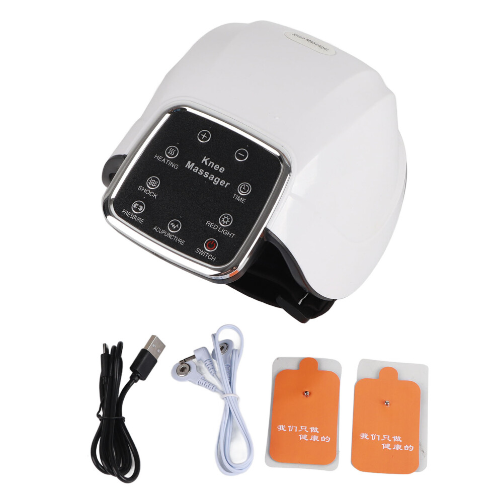 LED Controlled Heated Knee Massager With Vibration And Timer Settings, Reusable Therapeutic Device For Stiff Joints And Muscle Recovery For Daily Use