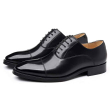 Men's Tuxedo Dress Shoes, Faux Patent Leather Finish with Memory Foam Insole Comfort, Formal Oxford Style for Weddings and Business Events, Classic
