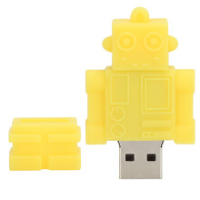 Pen drive adorável em formato de robô de desenho animado, transferência de dados rápida, plug and play, ampla compatibilidade, resistente a