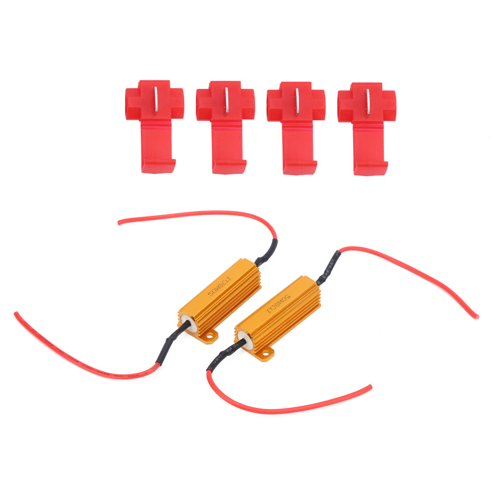 2Pcs 50W Led Decoder 8Î© Error Free Canceller For Headlights & Foglights 3391377922604