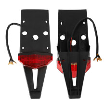 Hinterrad Kotflügel LED Rücklicht 30x11x5cm Rot Bremsen- und Blinklicht für Motorrad