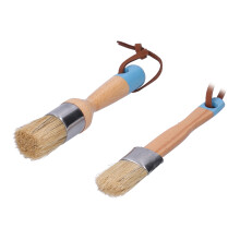 2 Stück 1 Zoll Kreide- & Wachsmalfarbpinsel Set für DIY-Möbel und Wohndekoration