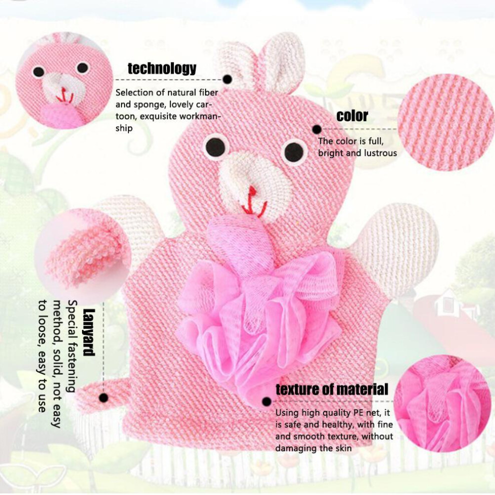 Lightweight Cartoon Bath Gloves for Children - Practical & Fun