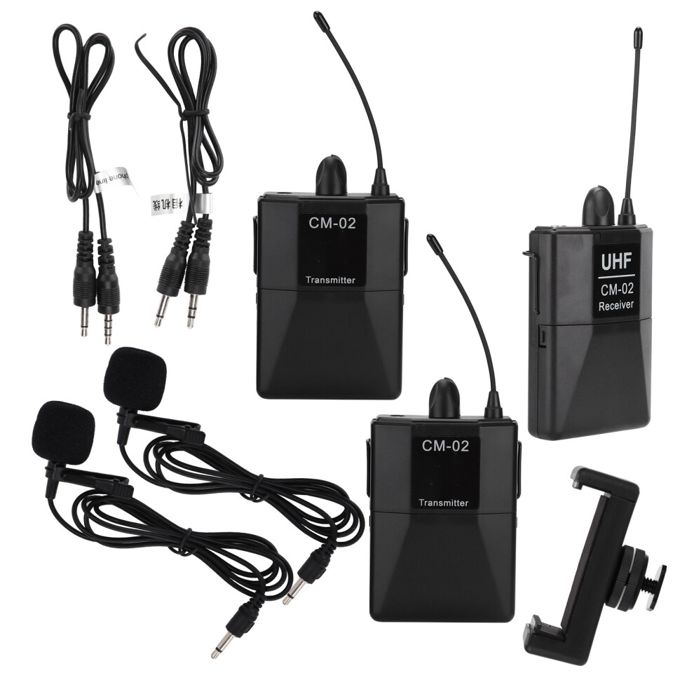 1 For 2 Lavalier Mic System With Hd Anti-Noise Chip For Cameras 7901377924032