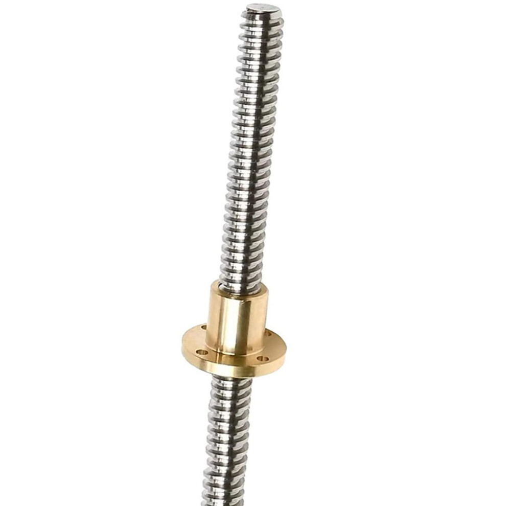 T8 Lead Screw 300Mm With Brass Nut, 8Mm Diameter Trapezoidal Screw Rod Pitch 2Mm Lead 4Mm 9199774361330