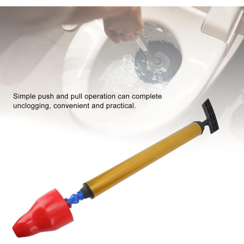 Pressure Toilet Plunger with Easy PushPull Operation for MultiPipe Unclogging, Red 1