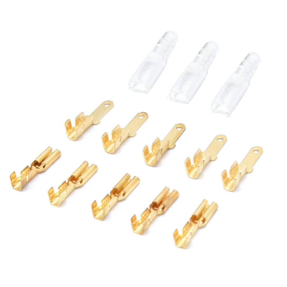 2.8Mm Brass Electrical Spade Connectors Terminal Block Transparent Crimp Sleeve 7651377924920