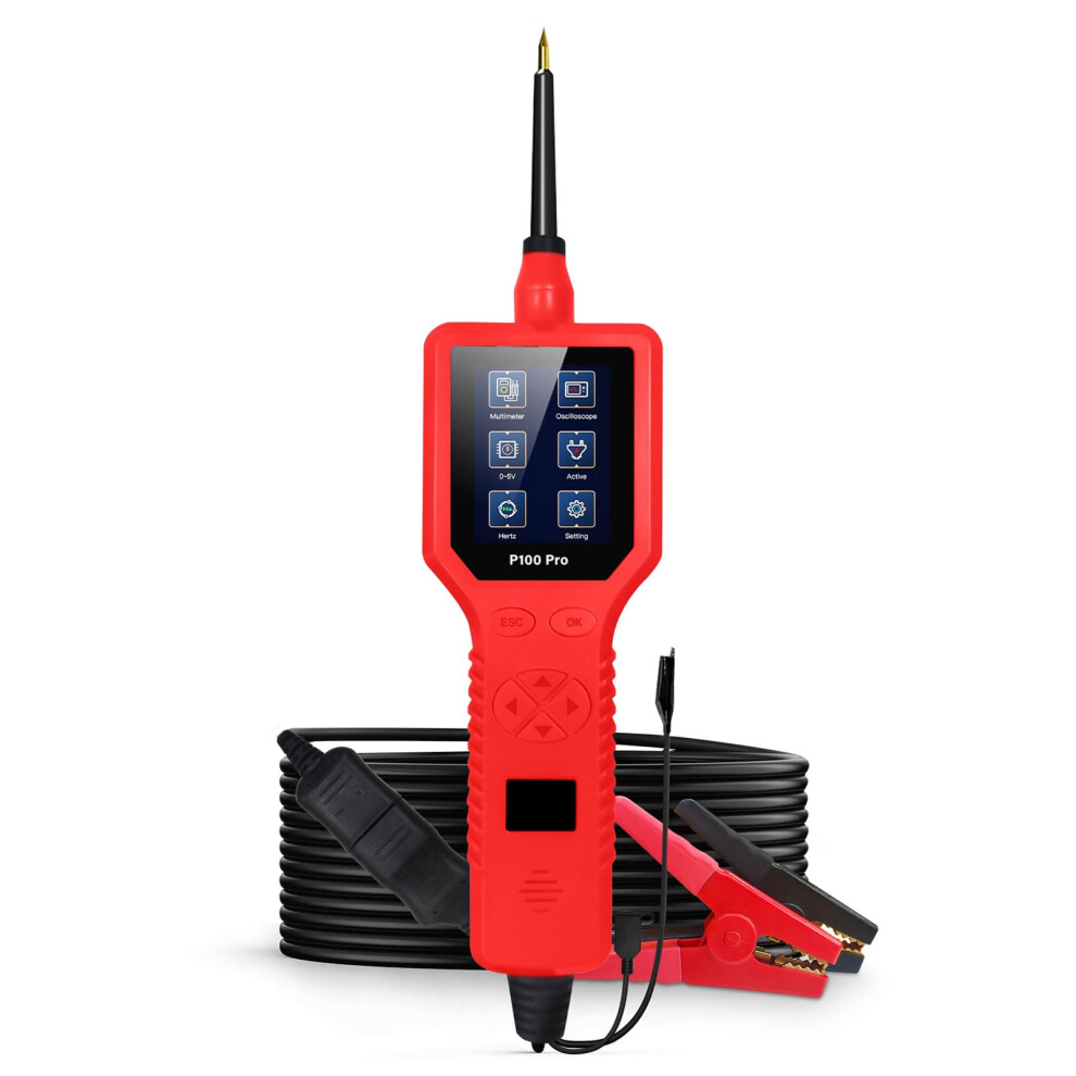 Car Circuit Tester P100 Pro 12V 24V Multifunctional Test Tool For Vehicle Diagnostics Red 9199774361880