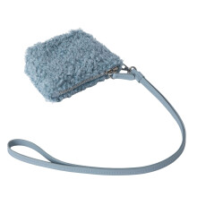 Mini-Tasche aus weichem Polyester, leichte Umhängetasche-Blau