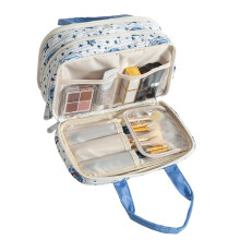 Tragbare Kosmetiktasche für Reisen, großes Fassungsvermögen und