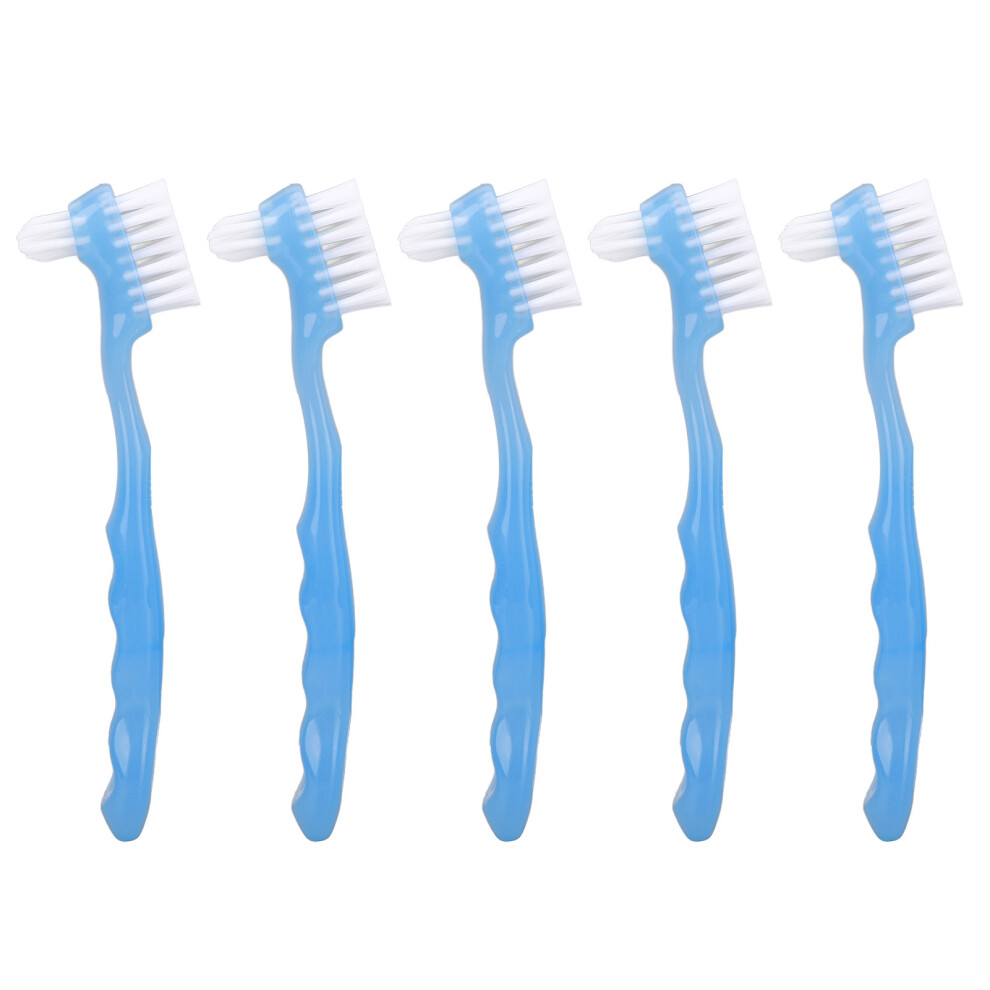 Ergonomic Denture Brush Soft Hair False Teeth Cleaning Tool Double Sided For Seniors, Fine Workmanship Efficient Cleaning With Soft Bristle And
