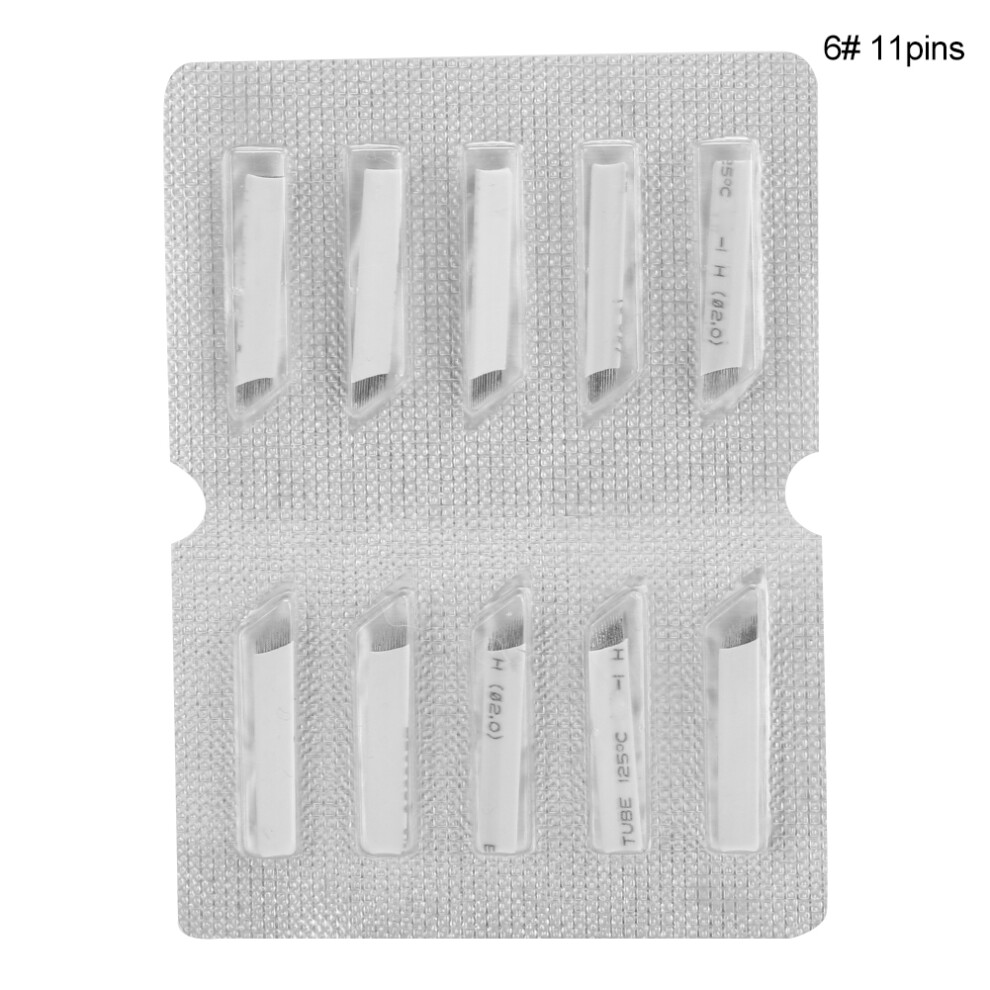 Fine Liner Tattoo Needles Sterilized Stainless Steel for Precision Eyebrow and Eyeliner Applications (6 Pairs) Waterproof Reusable For Nightclubs