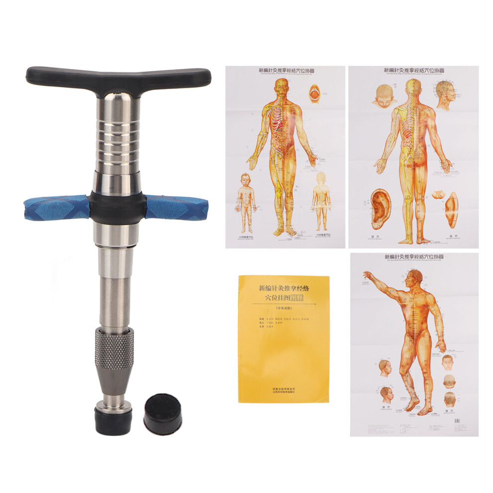 Back Pain Relief Chiropractic Adjustment Tool Spinal Massager Adjustable Force Levels Portable Massage Device Scoliosis Treatment Musculoskeletal Joi