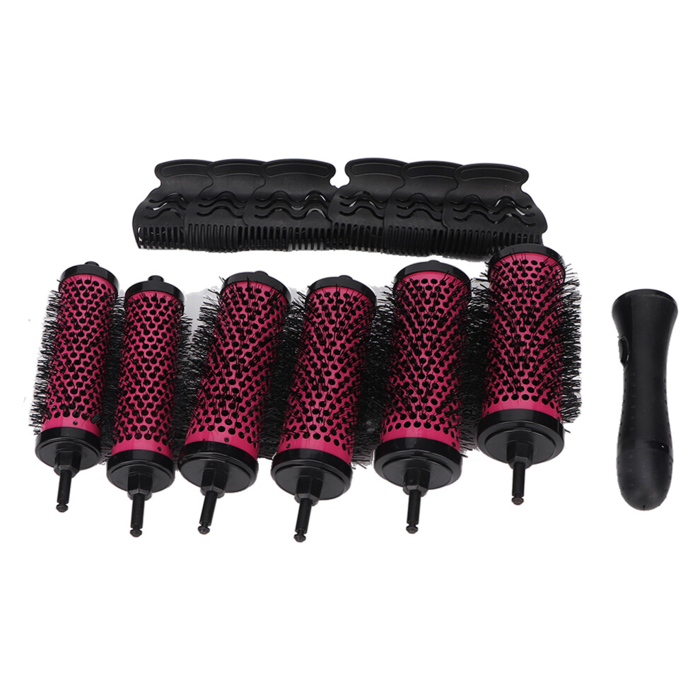 Anion Release Hair Brush, Detachable Handle with Ceramic Barrel for Frizz Reduction, Heat Distribution for Smooth Drying, Convenient to Carry for Tra