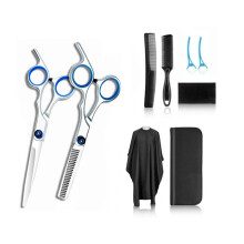 Ergonomic Grip Hair Cutting Kit, Stainless Steel Precision Blades Thinning Shears With Hand Sharpened Edges For Professional Salons And Home Users