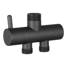 Easy Operation & Control, Matte Black Finish with Scratch-Resistant Plated Flexible Installation Angle T Shape Diverter Brass Shower Arm Diverter