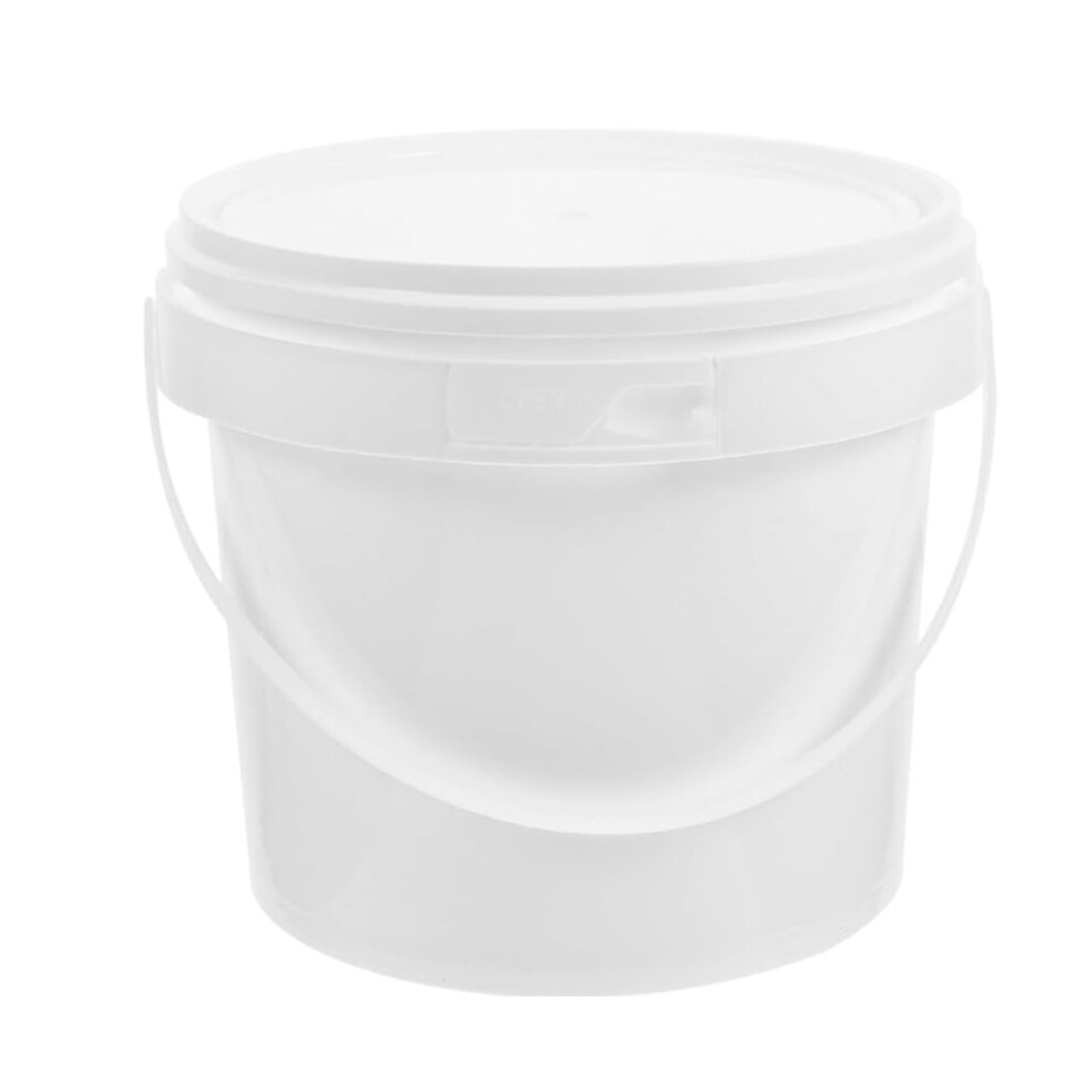 Reusable Plastic Storage Bucket, Multipurpose Bucket With Secure Lid, Heavy Duty Food Grade Pail For Kitchen Farm And Outdoor Activities, Transparent 9170372770045