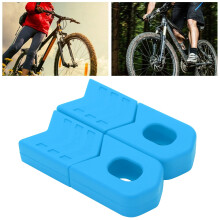 4pcs Blue Silicone Bike Crankset Protectors for DH FR XC Bicycles