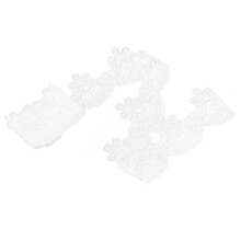 Floral Applique Patch for Sewing Craft, White Lace Flower Leaves Embroidery Applique Patch Exquisite Pattern Design Stretchable Sequined Five-Leaf