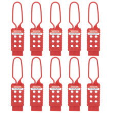 Plastic Lockout Hasp Impact Resistant Electrical Hasp Group Lockout OSHA Compliant Non Conductive Tamper Proof Chemical Resistant Temperature