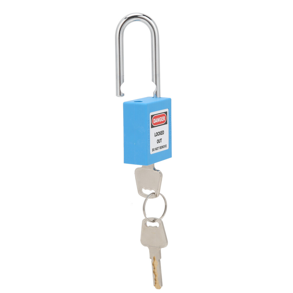 Insulated 1.5In Steel Beam Safety Lock With 2 Keys Industrial Blue Padlock 7891377933328