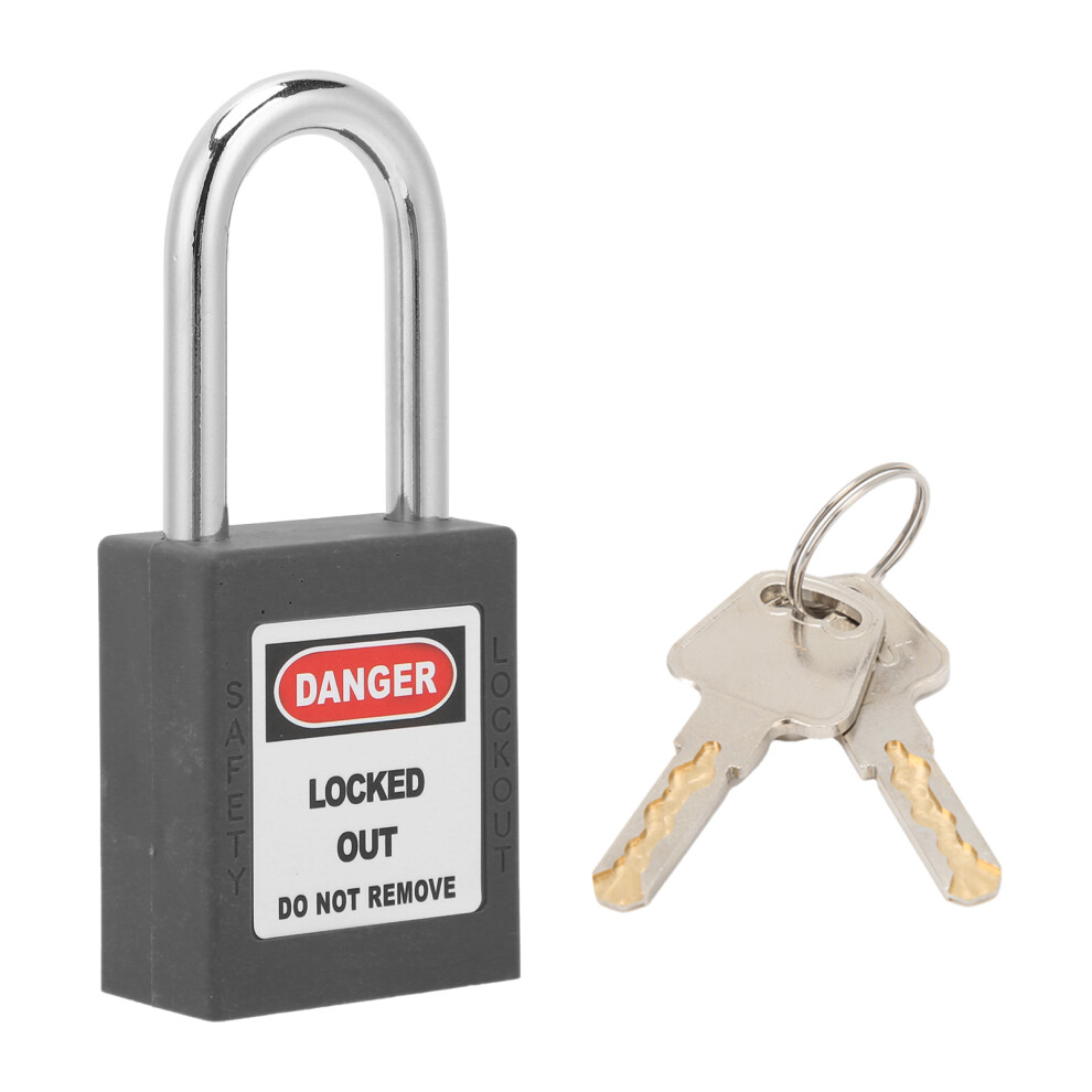 1.5In Steel Beam Safety Padlock With 2 Keys For Industrial Use - Black 7901377933331