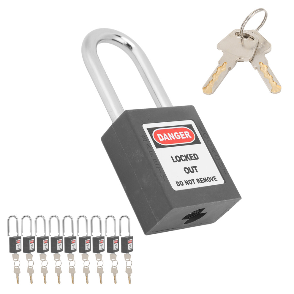 Secure Machinery With 10 Black 1.5In Insulated Anti-Corrosion Padlocks 7901377934246