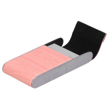 Portable Women's Pink Wood Grain Cigarette Case, Holds 20pcs