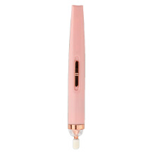 Tondeuse électrique pour ongles avec lumière LED, 4 niveaux, rechargeable, rose