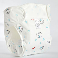 (BLUE-L) 0-12Months Adjustable Reusable Diaper Pants Baby Washable Diaper Convenient 3-15kg Leakproof Cloth Diapers