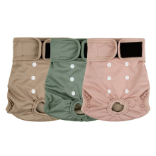 (3 pieces-L) Washable Female Dog Diapers Premium Reusable Diapers for Doggie in Heat Highly Absorbent Dog Diapers