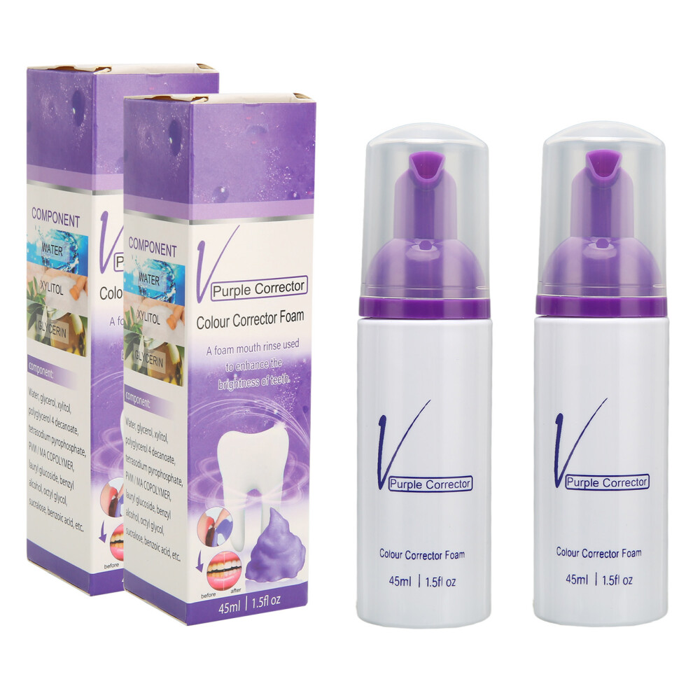Color Corrector Toothpaste for Teeth Whitening - Instantly Brightens Smile, Neutralizes Stains with Mild Non Irritating Formula, Includes Herbal