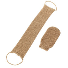 Luvas esfoliantes para o chuveiro, escova de costas mais larga e espessa com design de anel de puxar, garantindo um toque poderoso e uma experiência