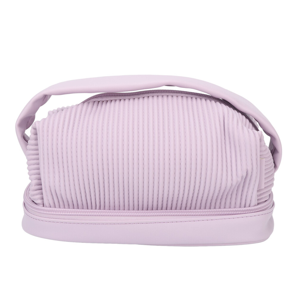 Elegant Makeup Bag Organizer, Ample Storage Space Pu Cosmetic Pouch, Waterproof Design For Multipurpose Travel Essentials And Perfect Gifts