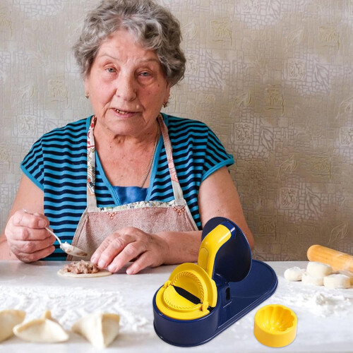 Dumpling Maker and Empanada Press Manual Pastry Dough Wrapper Tool for Wontons Ravioli Dark Blue 1