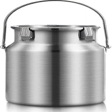 Stainless Steel Storage Bucket 5L, Sealed Lid with Silicone Ring Leak-Proof Seal Liquid Pail, Multi-Purpose Use for Kitchen Pantry Organization,