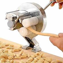 Manual Pasta Maker Stainless Steel Hand Crank Cavatelli Maker for Homemade Pasta and Restaurant Use