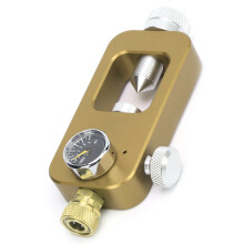 Large to Small Bottle Scuba Adapter 0.5L/1L with Pressure Gauge 8MM Gold