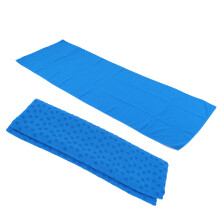 185cmx63cm Non-Slip Yoga Mat Towel - Blue, Absorbent & Machine Washable