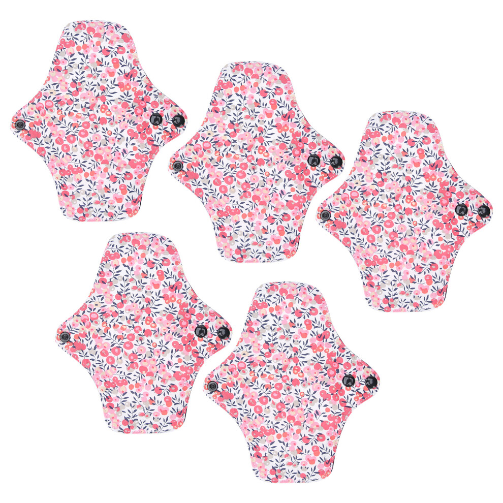Incontinence Pads, Reusable Menstrual Protection Washable Bamboo Charcoal Cloth Pads for Women, Hygiene Leak-proof Feminine Pads (5PCS) For Daily Use