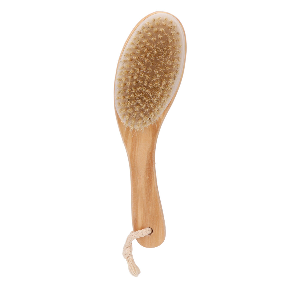 Exfoliating Body Brush For Smooth Skin, Biodegradable Sisal Fibers With Skin-Enhancing Body Brush Technology Offers Gentle Exfoliation, Natural Woode