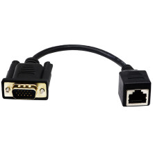Adaptador de transmissão de sinal VGA, console LAN Ethernet Cat5/6 para estender conexões VGA, conecte dispositivos VGA a longas distâncias, sem