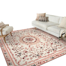 Rug For Living Room Bedroom Bohemian Oriental Floral Area Rug Washable Anti Slip Large 120x160cm Pink Nursery Playmat