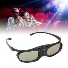 Occhiali 3D a collegamento DLP ricaricabili, 144Hz, rotazione sinistra/destra, nero