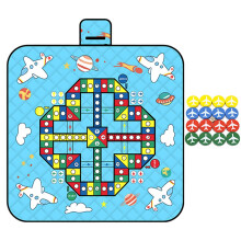 Waterproof Outdoor Play Mat with Chess Board, Foldable 3Layer Camping Picnic Beach Mat 200x200cm
