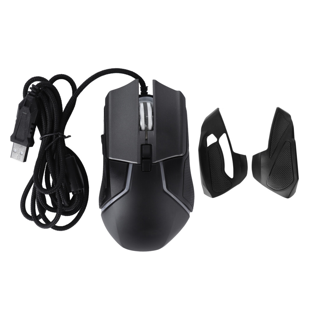 Programmable Buttons Gaming Mouse, Ergonomic Design Offers Unmatched Comfort, Optical Sensor Ensures Precise Movement, Adjustable Weight For Personali 9147006715505