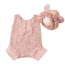 Baby Photo Clothing Newborn Sleeveless Lace Romper Princess Lace Jumpsuit Bonnet Photo Props