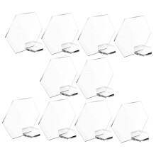 Hexagon Acrylic Table Numbers 10Pcs Set With Stand Reusable DIY Blank Signs For Weddings Place Cards