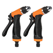 2 Pack Garden Hose Nozzle Set, Adjustable Brass Pressure Sprayer with Ergonomic Grip for Car Wash and Plant Watering